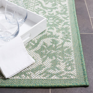 Safavieh Bermuda 9' X 12' Large Rectangle Area Rug - Elegant Green & Ivory, Durable, Oeko-tex Certified Design Green ,Ivory Polypropylene Frize Bmu885y-9