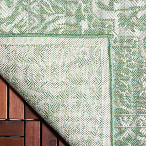 Safavieh Bermuda 9' X 12' Large Rectangle Area Rug - Elegant Green & Ivory, Durable, Oeko-tex Certified Design Green ,Ivory Polypropylene Frize Bmu885y-9