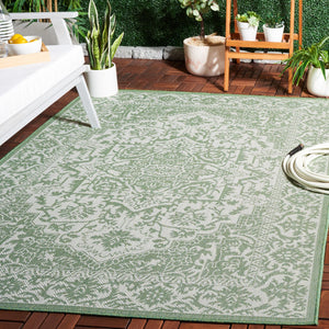Safavieh Bermuda 9' X 12' Large Rectangle Area Rug - Elegant Green & Ivory, Durable, Oeko-tex Certified Design Green ,Ivory Polypropylene Frize Bmu885y-9