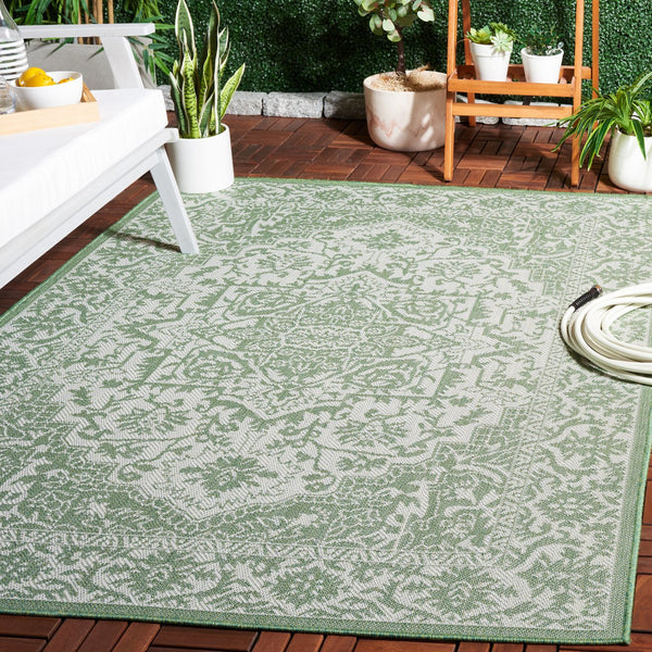 Safavieh Bermuda 9' X 12' Large Rectangle Area Rug - Elegant Green & Ivory, Durable, Oeko-tex Certified Design Green ,Ivory Polypropylene Frize Bmu885y-9