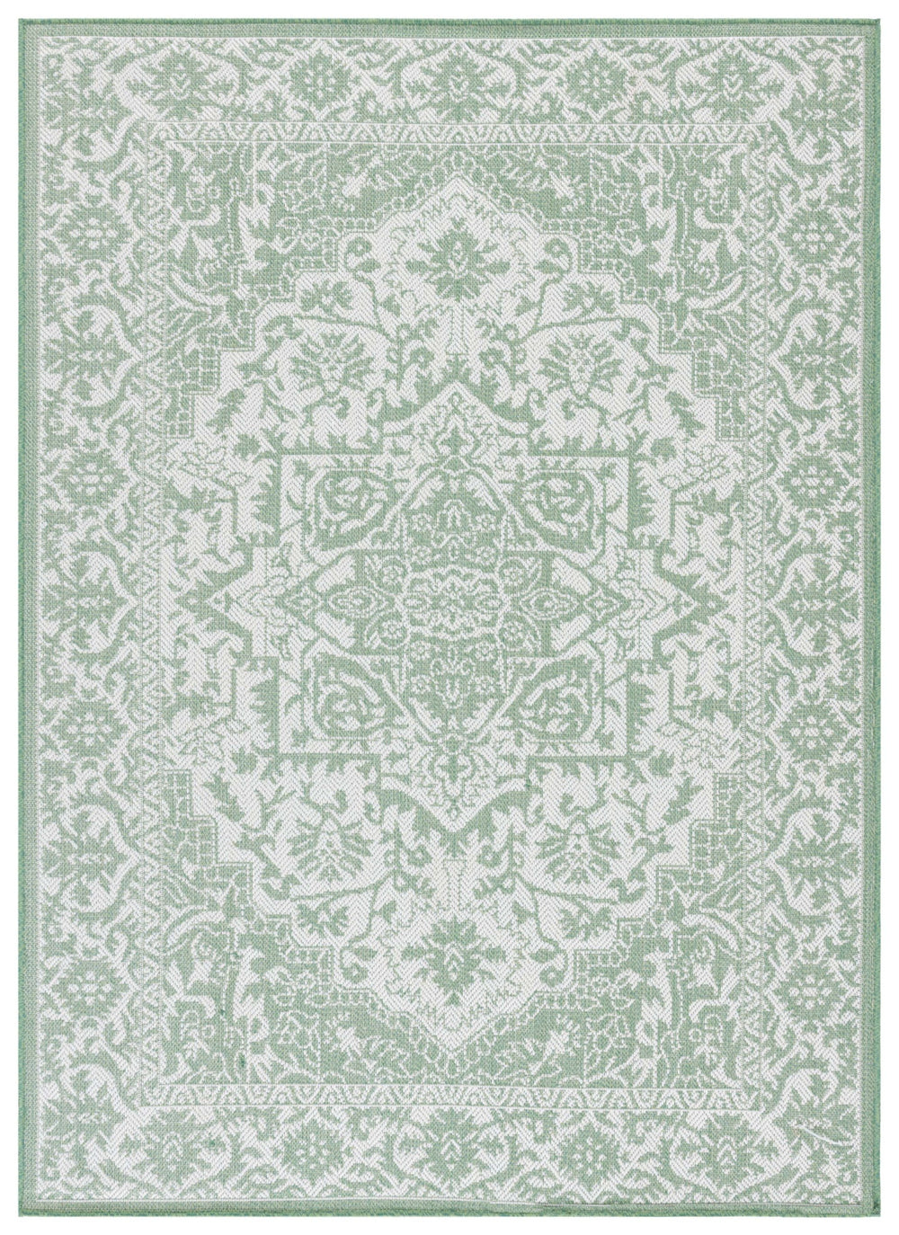 Safavieh Bermuda 9' X 12' Large Rectangle Area Rug - Elegant Green & Ivory, Durable, Oeko-tex Certified Design Green ,Ivory Polypropylene Frize Bmu885y-9