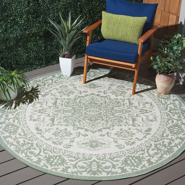 Safavieh Bermuda 9' X 12' Large Rectangle Area Rug - Elegant Green & Ivory, Durable, Oeko-tex Certified Design Green ,Ivory Polypropylene Frize Bmu885y-9