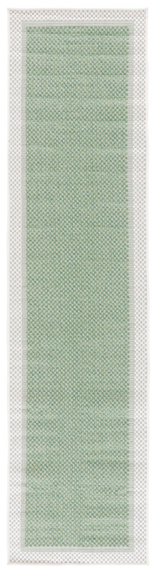 Safavieh Bermuda 886 Power Loomed Indoor / Outdoor Rug Green / Ivory 2' x 8'