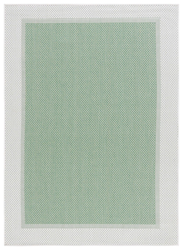 Safavieh Bermuda 886 Power Loomed Indoor / Outdoor Rug Green / Ivory 5'-3" x 7'-6"