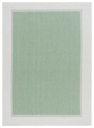 Safavieh Bermuda 9' X 12' Indoor/Outdoor Area Rug - Elegant Green And Ivory Geometric Design For Any Space Green ,Ivory Polypropylene Frize Bmu886y-9