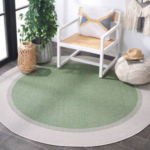 Safavieh Bermuda 9' X 12' Indoor/Outdoor Area Rug - Elegant Green And Ivory Geometric Design For Any Space Green ,Ivory Polypropylene Frize Bmu886y-9