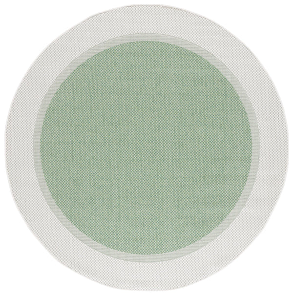 Safavieh Bermuda 9' X 12' Indoor/Outdoor Area Rug - Elegant Green And Ivory Geometric Design For Any Space Green ,Ivory Polypropylene Frize Bmu886y-9