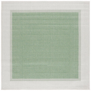 Safavieh Bermuda 9' X 12' Indoor/Outdoor Area Rug - Elegant Green And Ivory Geometric Design For Any Space Green ,Ivory Polypropylene Frize Bmu886y-9