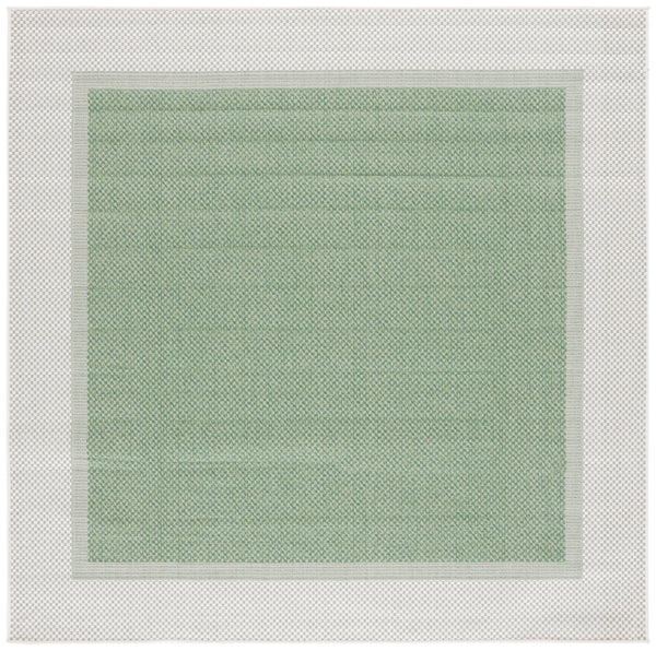 Safavieh Bermuda 9' X 12' Indoor/Outdoor Area Rug - Elegant Green And Ivory Geometric Design For Any Space Green ,Ivory Polypropylene Frize Bmu886y-9