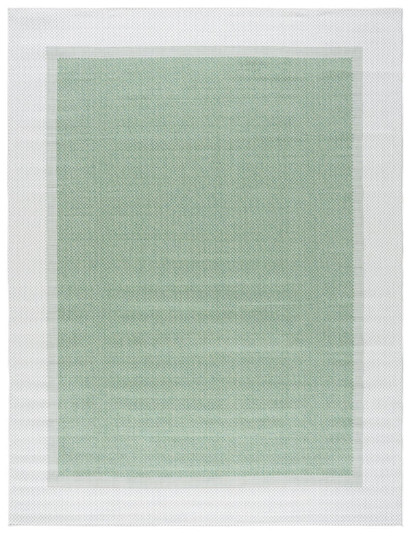 Safavieh Bermuda 9' X 12' Indoor/Outdoor Area Rug - Elegant Green And Ivory Geometric Design For Any Space Green ,Ivory Polypropylene Frize Bmu886y-9