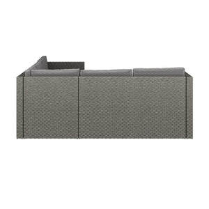 English Elm Roan Indoor/Outdoor L-Shaped Sectional Set with Storage Coffee Table for Stylish Relaxation & Comfort Gray Cushions/Gray Frame BN-WS404-GY-GY-GG