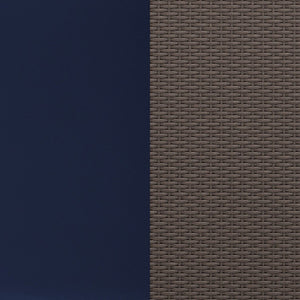 English Elm Roan Indoor/Outdoor L-Shaped Sectional Set with Storage Coffee Table for Stylish Relaxation & Comfort Navy Cushions/Brown Frame BN-WS404-NV-BR-GG