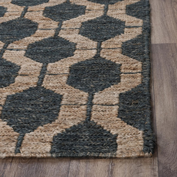 Rizzy Bengal BNL940 Hand Woven  Jute Rug Charcoal 9' x 12'