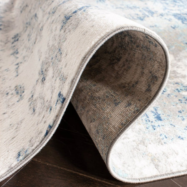 Safavieh Brentwood Power Loomed Polypropylene Area Rug Neutral Tones for Living Rooms Light Grey Blue BNT822F-68