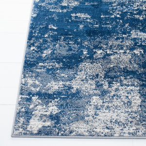 Safavieh Brentwood Power Loomed Polypropylene Area Rug Neutral Tones for Living Rooms Grey / Navy BNT822G-68