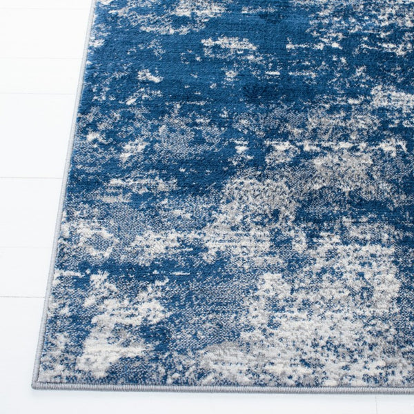 Safavieh Brentwood Power Loomed Polypropylene Area Rug Neutral Tones for Living Rooms Grey / Navy BNT822G-68