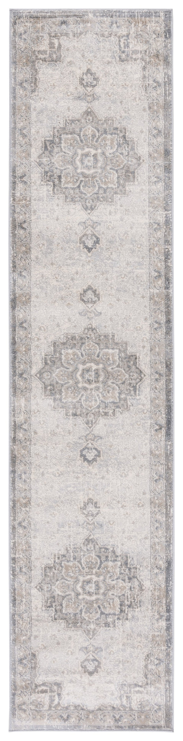 Safavieh Brentwood Low-Profile Grey Area Rug With Subtle Medallion, Durable Poly-Jute Weave For High-Traffic Rooms 7'-0" x 9'-0" BNT826F-79