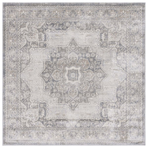 Safavieh Brentwood Power-Loomed Turkish Area Rug In Grey & Light Grey — Low-Profile Jute Blend, Durable Elegance 10'-0" x 10'-0" BNT826F-10SQ