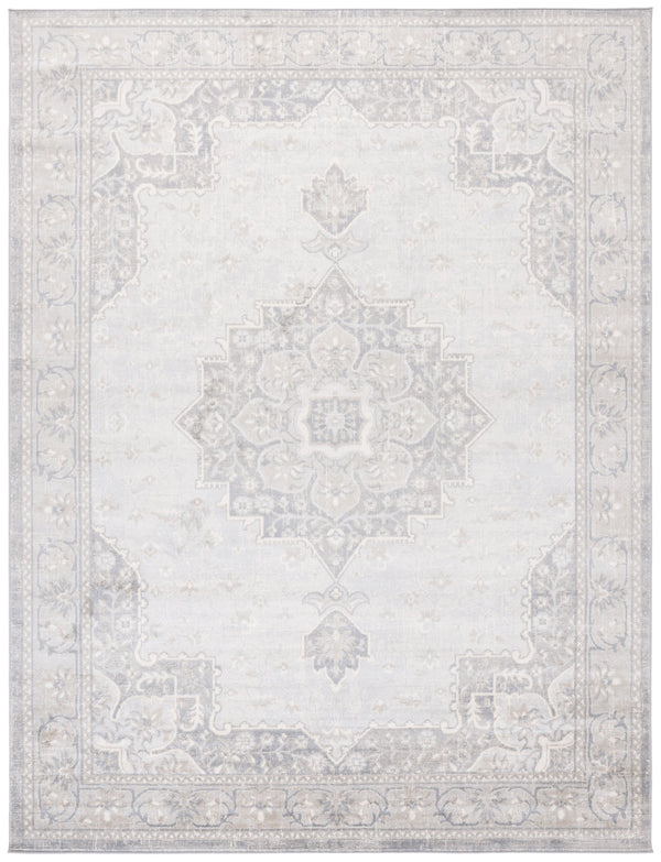 Safavieh Brentwood Power-Loomed Turkish Area Rug In Grey & Light Grey — Low-Profile Jute Blend, Durable Elegance 10'-0" x 10'-0" BNT826F-10SQ