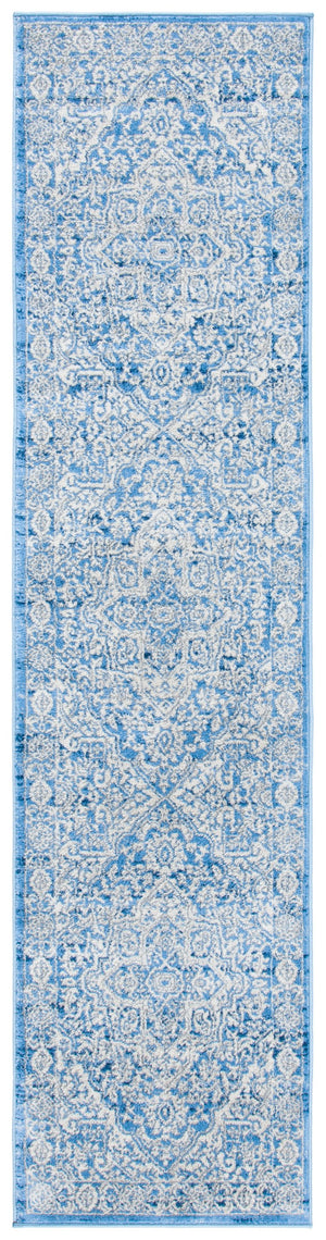 Safavieh Brentwood Ivory And Navy Floral Area Rug — Low-Profile 3/8" Power-Loomed Polypropylene Jute Blend 6'-0" x 8'-0" BNT832A-68