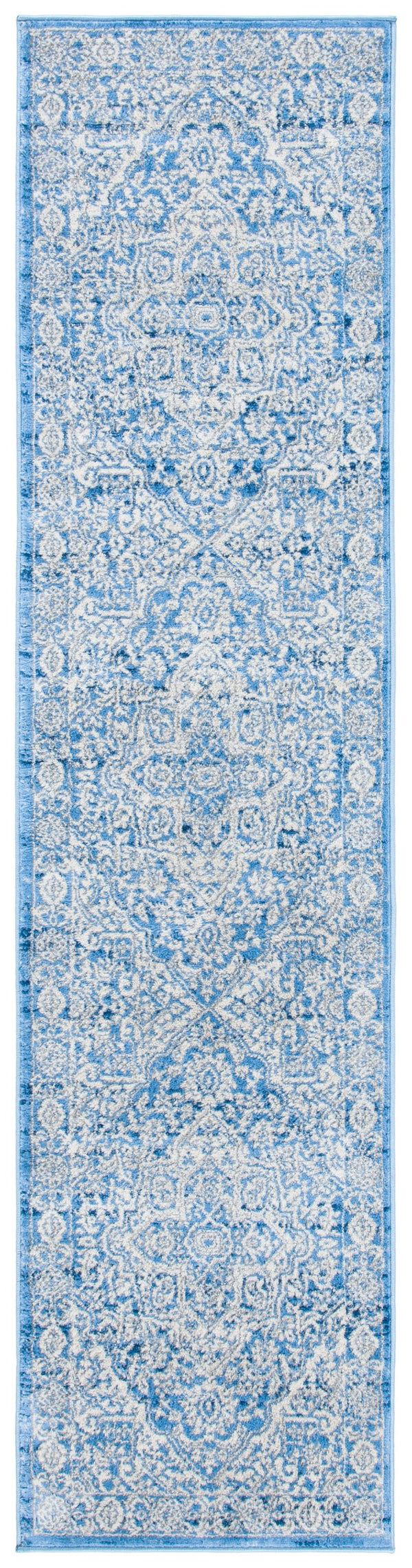 Safavieh Brentwood Ivory And Navy Floral Area Rug — Low-Profile 3/8" Power-Loomed Polypropylene Jute Blend 6'-0" x 8'-0" BNT832A-68