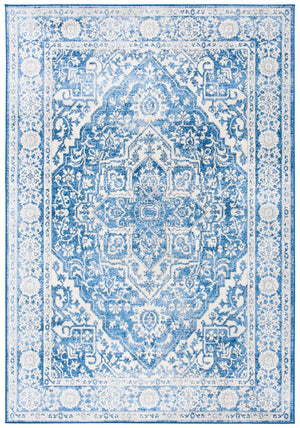 Safavieh Brentwood Elegant Area Rug With Timeless Design, Durable Construction, And Oeko-tex Certified Quality Ivory ,Navy 60% Polypropylene,40% Jute Bnt832a-10sq