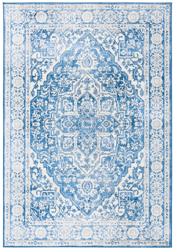 Safavieh Brentwood Elegant Area Rug With Timeless Design, Durable Construction, And Oeko-tex Certified Quality Ivory ,Navy 60% Polypropylene,40% Jute Bnt832a-10sq
