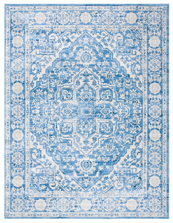 Safavieh Brentwood Elegant Area Rug With Timeless Design, Durable Construction, And Oeko-tex Certified Quality Ivory ,Navy 60% Polypropylene,40% Jute Bnt832a-10sq