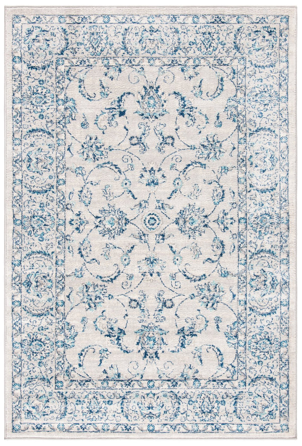 Safavieh Brentwood Area Rug - Timeless Elegance With Transitional Design, Durable Construction & Soft Texture Light Grey ,Blue 60% Polypropylene,40% Jute Bnt854g-10r