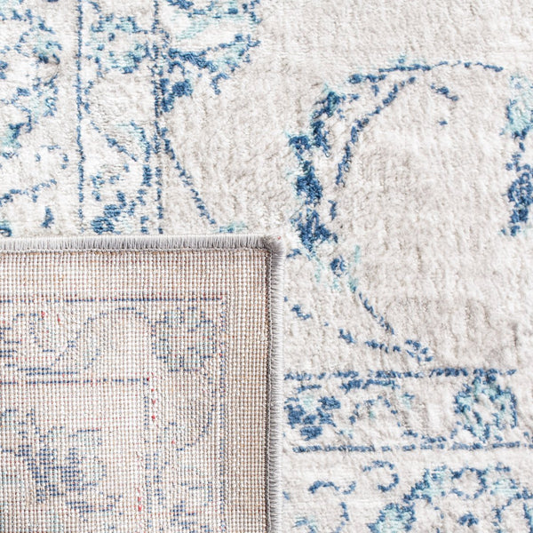 Safavieh Brentwood Area Rug - Timeless Elegance With Transitional Design, Durable Construction & Soft Texture Light Grey ,Blue 60% Polypropylene,40% Jute Bnt854g-10r