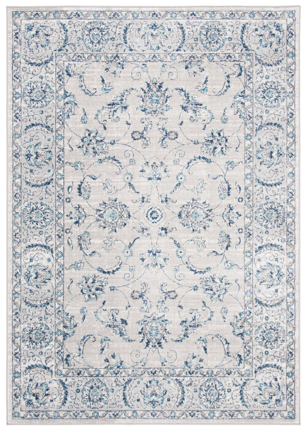 Safavieh Brentwood Area Rug - Timeless Elegance With Transitional Design, Durable Construction & Soft Texture Light Grey ,Blue 60% Polypropylene,40% Jute Bnt854g-10r