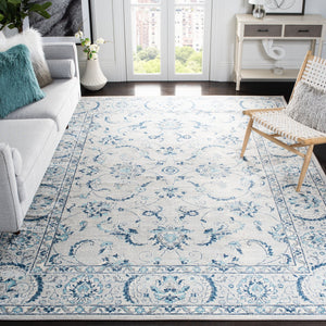 Safavieh Brentwood Area Rug - Timeless Elegance With Transitional Design, Durable Construction & Soft Texture Light Grey ,Blue 60% Polypropylene,40% Jute Bnt854g-10r