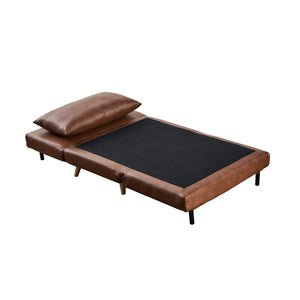 English Elm Shaw Convertible Tri-Fold Sleeper Chair - Versatile Space-Saving Design for Comfort & Style Brown BO-BS-BS031-BRN-GG