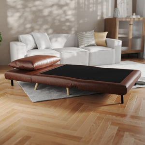 English Elm Shaw Convertible Tri-Fold Sleeper Chair - Versatile Space-Saving Design for Comfort & Style Brown BO-BS-BS031-BRN-GG