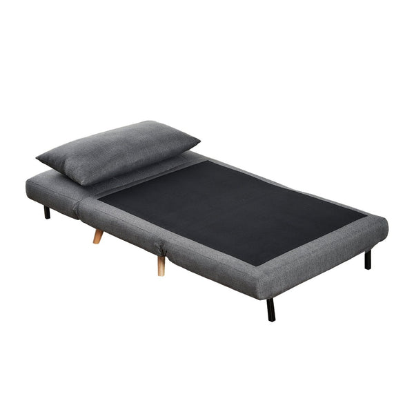 English Elm Shaw Convertible Tri-Fold Sleeper Chair - Versatile Space-Saving Design for Comfort & Style Dark Gray BO-BS-BS031-DKGRY-GG