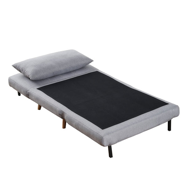 English Elm Shaw Convertible Tri-Fold Sleeper Chair - Versatile Space-Saving Design for Comfort & Style Light Gray BO-BS-BS031-LTGRY-GG