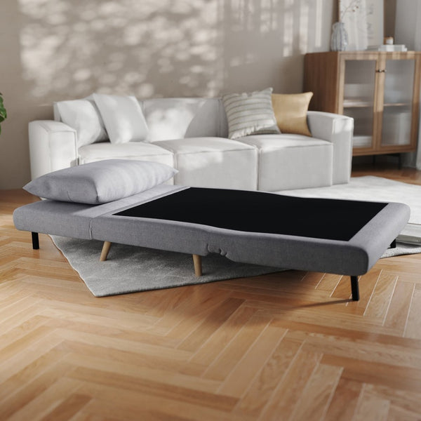 English Elm Shaw Convertible Tri-Fold Sleeper Chair - Versatile Space-Saving Design for Comfort & Style Light Gray BO-BS-BS031-LTGRY-GG