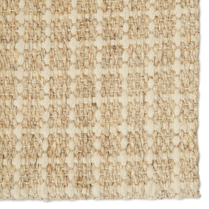 Jaipur Living Bombay Tane Bob06 Handwoven Handmade 75% Sisal 25% Wool Geometric Solid Indoor Rug Cream, Tan 75% Sisal 25% Wool, 100% Latex Rug145966