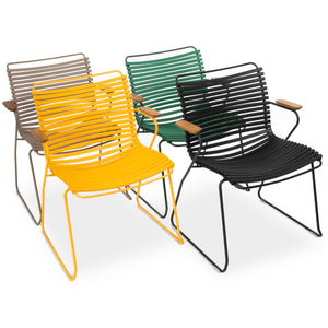Soho Concept Bodrum Arm Chair Stackable - Durable Metal Frame, Waterproof Wood Armrests, Uv & Mildew Resistant   Soho-concept-dining-chair-14053