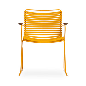 Soho Concept Bodrum Arm Chair Stackable - Durable Metal Frame, Waterproof Wood Armrests, Uv & Mildew Resistant   Soho-concept-dining-chair-14040