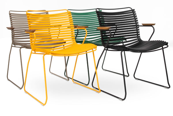 Soho Concept Bodrum Arm Chair Stackable - Durable Metal Frame, Waterproof Wood Armrests, Uv & Mildew Resistant   Soho-concept-dining-chair-14045