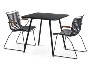 Soho Concept Bodrum Arm Chair Stackable - Durable Metal Frame, Waterproof Wood Armrests, Uv & Mildew Resistant   Soho-concept-dining-chair-13603