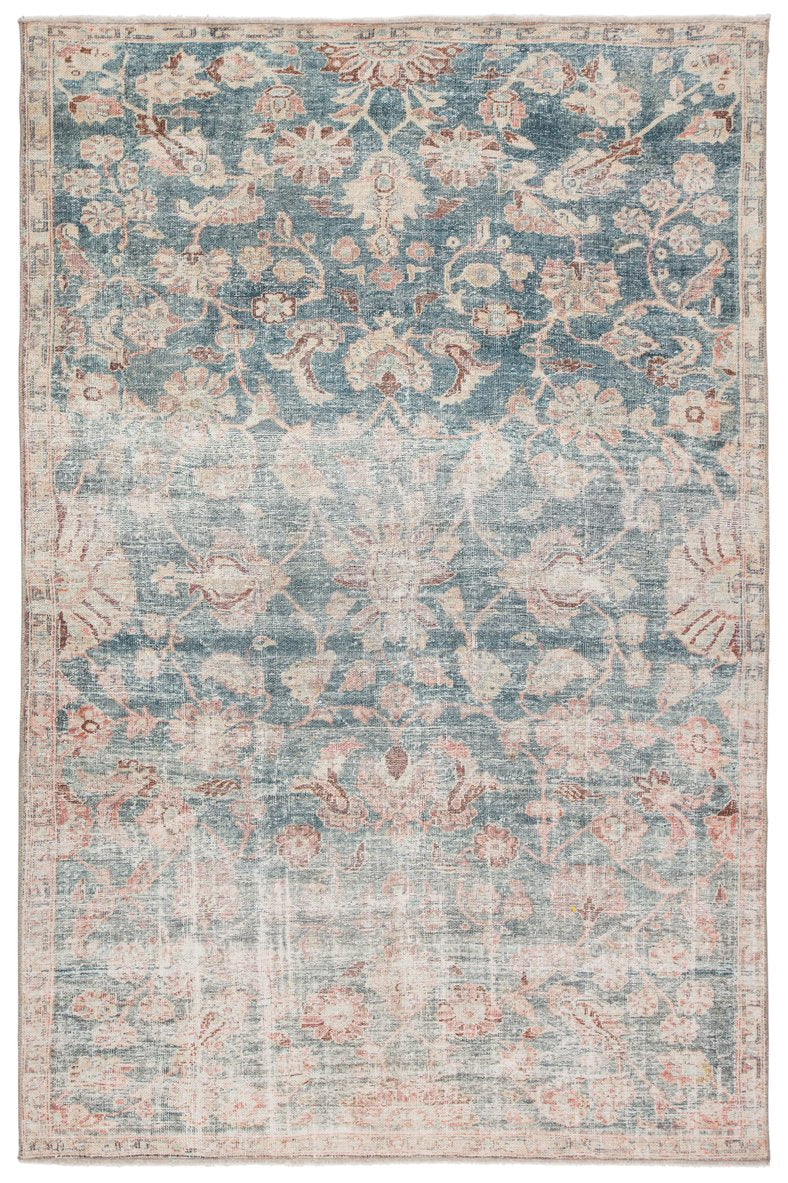 Jaipur Living Boheme Bardia Boh08 Powerloomed Machinemade 78% Cotton 22% Polyester Vintage Oriental Indoor Rug Dark Teal, Rust 78% Cotton 22% Polyester, 100% Cotton Rug145908