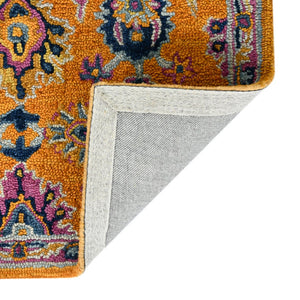 Amer Rugs Boho Hand-tufted Floral Area Rug – Vibrant Colors, Plush Design, Perfect For Bohemian Homes Orange Wool Boh10203