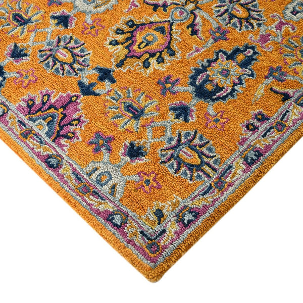 Amer Rugs Boho Hand-tufted Floral Area Rug – Vibrant Colors, Plush Design, Perfect For Bohemian Homes Orange Wool Boh10203