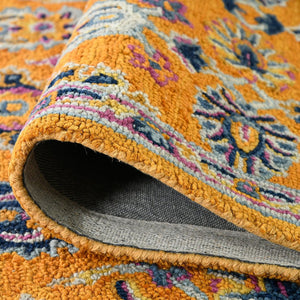 Amer Rugs Boho Hand-tufted Floral Area Rug – Vibrant Colors, Plush Design, Perfect For Bohemian Homes Orange Wool Boh10203