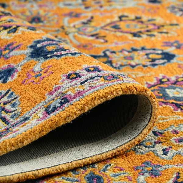Amer Rugs Boho Hand-tufted Floral Area Rug – Vibrant Colors, Plush Design, Perfect For Bohemian Homes Orange Wool Boh10203