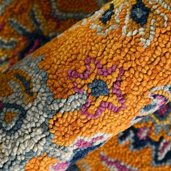 Amer Rugs Boho Hand-tufted Floral Area Rug – Vibrant Colors, Plush Design, Perfect For Bohemian Homes Orange Wool Boh10203