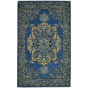 Amer Rugs Boho Hand-tufted Area Rug In Bold Colors, Plush 100% New Zealand Wool, Perfect For Bohemian Spaces Steel Blue Wool Boh110203