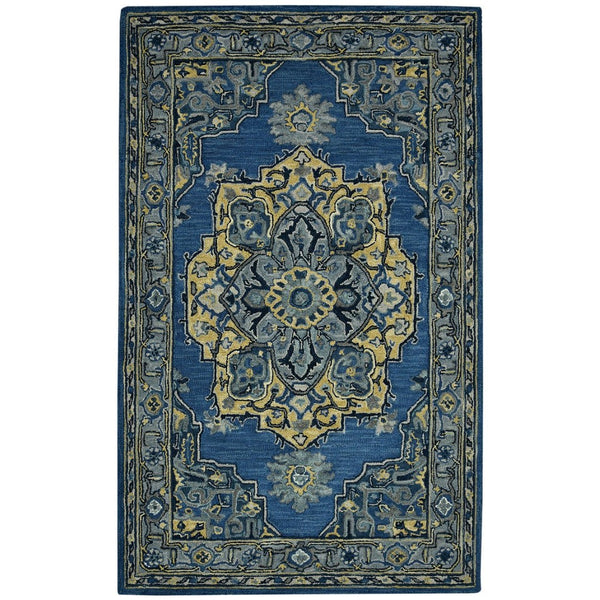 Amer Rugs Boho Hand-tufted Area Rug In Bold Colors, Plush 100% New Zealand Wool, Perfect For Bohemian Spaces Steel Blue Wool Boh110203